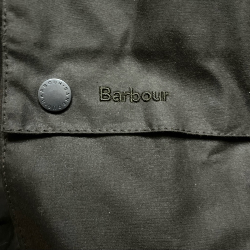 Barbour Solway Wax Jacket Trench Coat Olive MWX24810L71 $710 Medium CN462 - Picture 8 of 16
